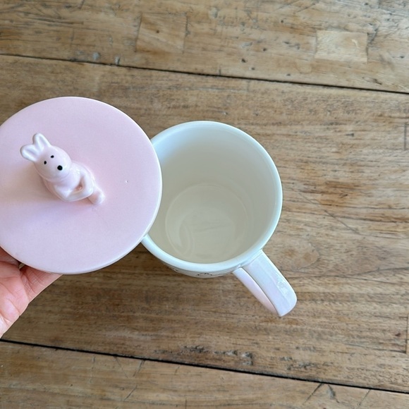 Yoga Bunny Wooly Heads by Magenta coffee mug with lid super cute pink - Picture 5 of 8